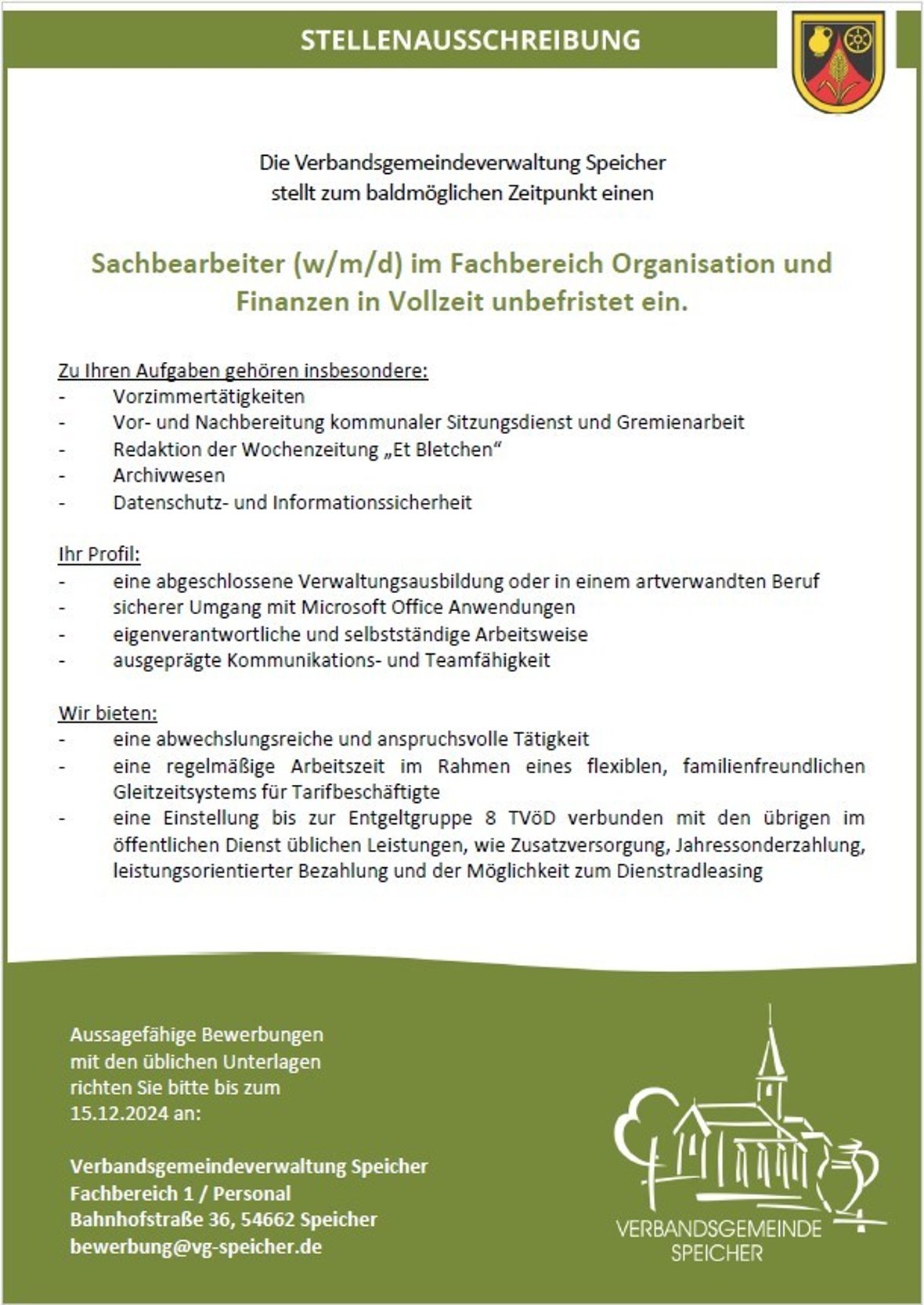 Sachbearbeiter gesucht